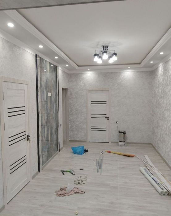 Ремонт квартира под клуч Пол потолок стена и установка двер и окна всо