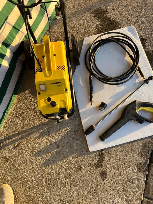 Jet Karcher Lance Inox Rotativa K 695 Presiune 140Bari Complet cu Pistol Furtun Cupla Rapida Carucior cu roti mari