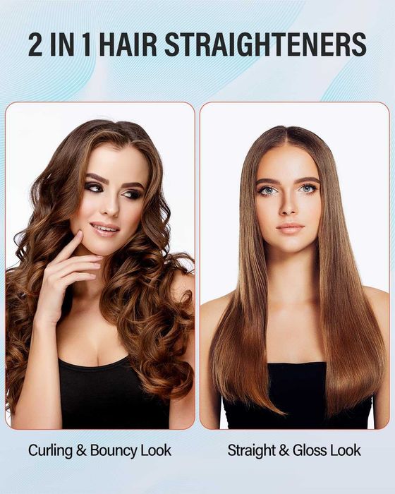 Преса за коса, турмалинова керамична дисплей, регулируема температура