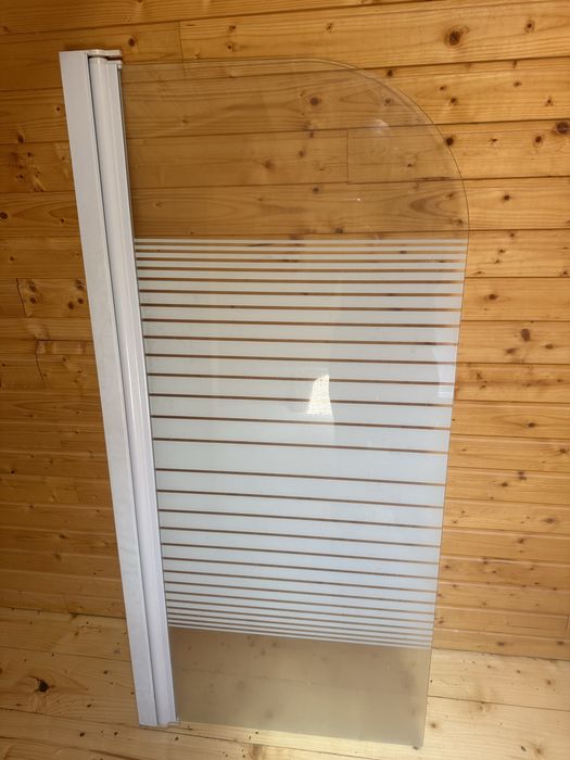 Paravan Dus , separator de sticla pentru baie reglabil cu deschidere ,nou