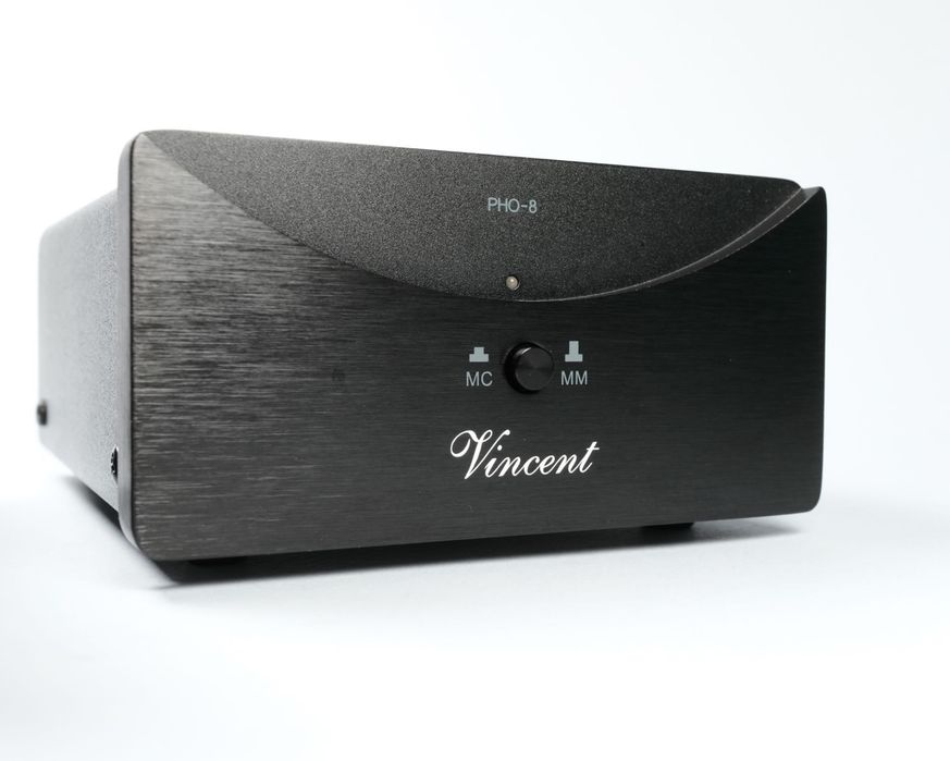 Vincent PHO-8, PHO-8S, phono preamp, MM/MC, фоно предусилвател, Hi-Fi, винил, грамофон, черен