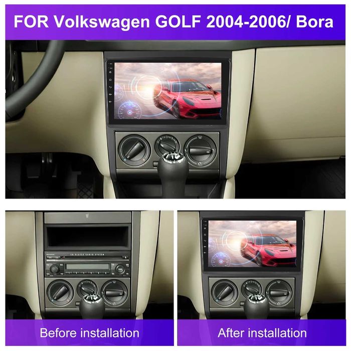 Мултимедия за Volkswagen Golf 4, MK 4 IV, VW,Jetta MK4 Bora, Навигация, Carplay, Waze, Android Auto, 2002-2008 година