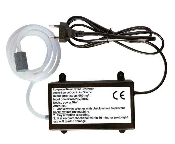 1000Мг/Час 10W Озон Генератор Озонатор Вода Филтър Въздух Пречиствател Преносим Многофункционален Почистваща Машина за Вода, Зеленчуци, Плодове, Месо