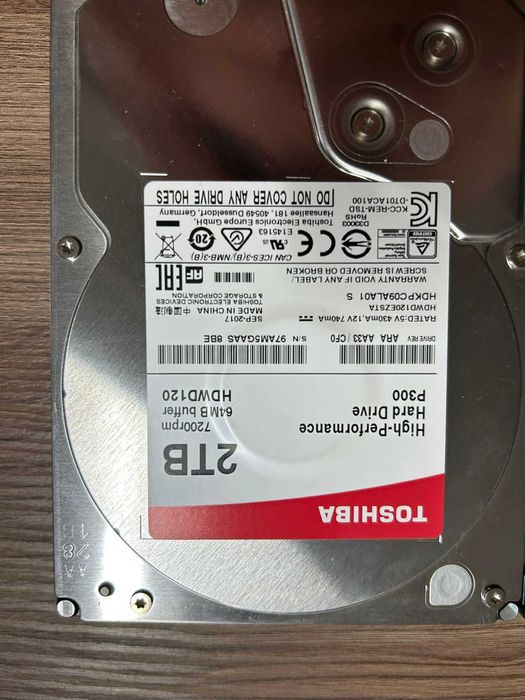 Жесткий диск HDD 2Tb Toshiba для компьютера и видеонаблюдения