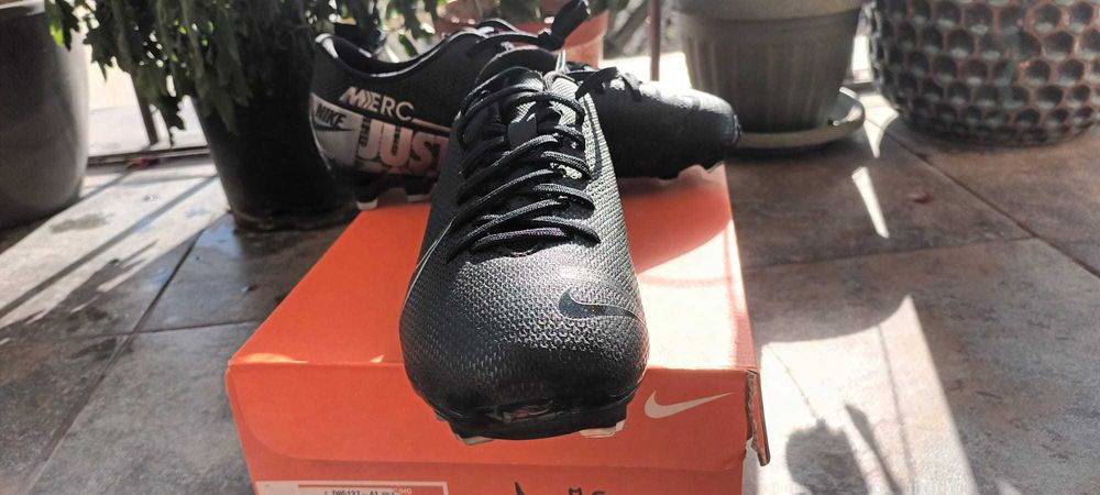crampoane nike mercurial academy fg black/dk grey