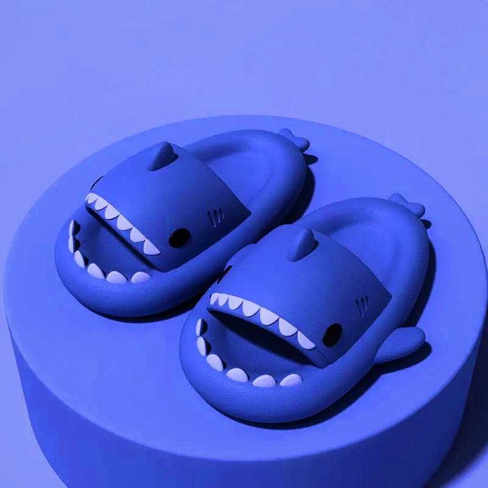 Papuci pentru copii fetite si baietei, Baby Shark, albastru