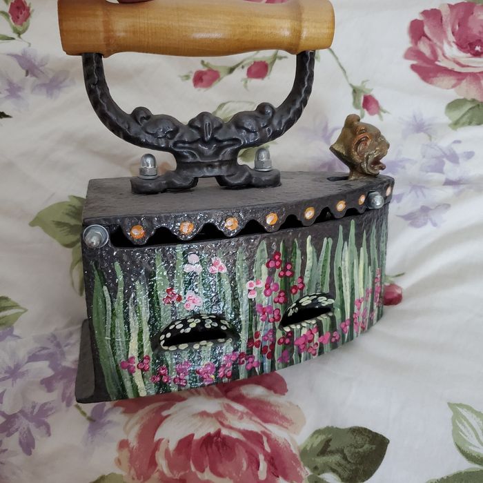 Fier de calcat cu jar,hand mare,unicat,stilizat