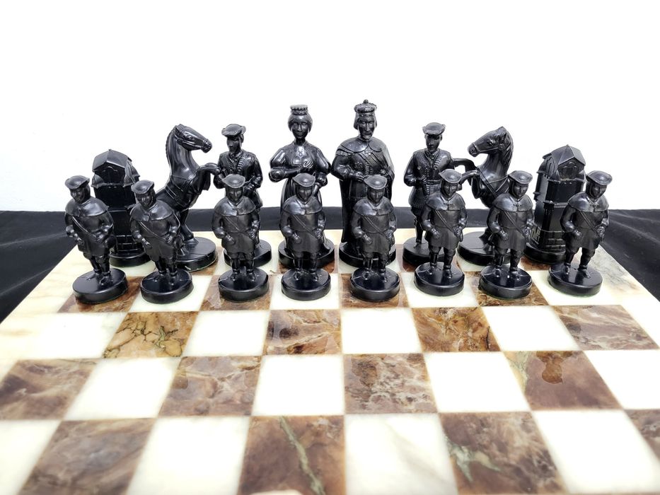 #3 Стар масивен мраморен шах