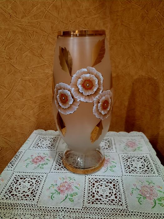 Роскошная большая ваза Богемия, Чехословакия, в идеальном состоянии, б