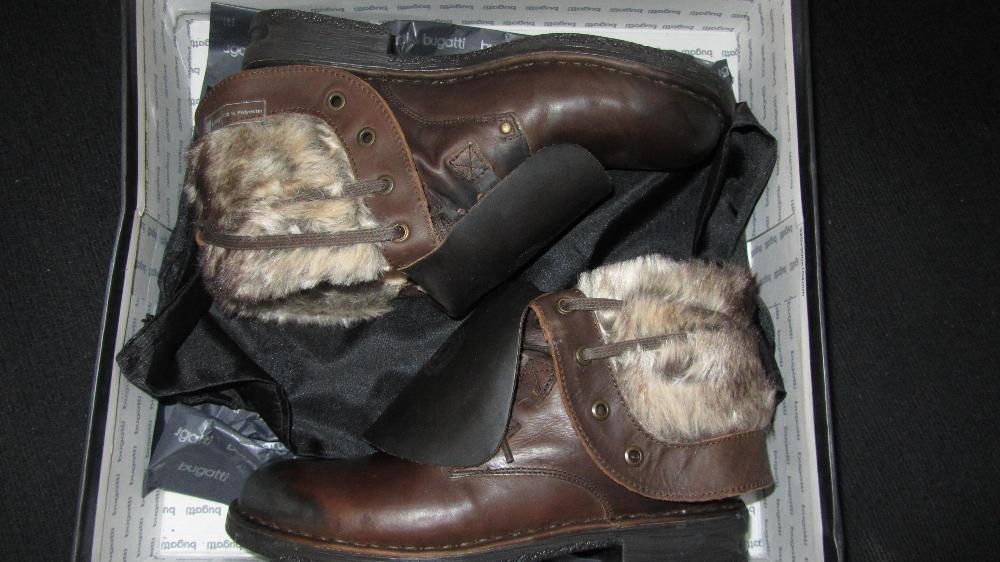 НОВИ ботуши Bugatti внос от Германия естествена кожа, МНОГО НАМАЛЕНИ