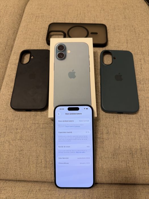 iphone 16 teal de 512gb in stare perfecta, ca NOU