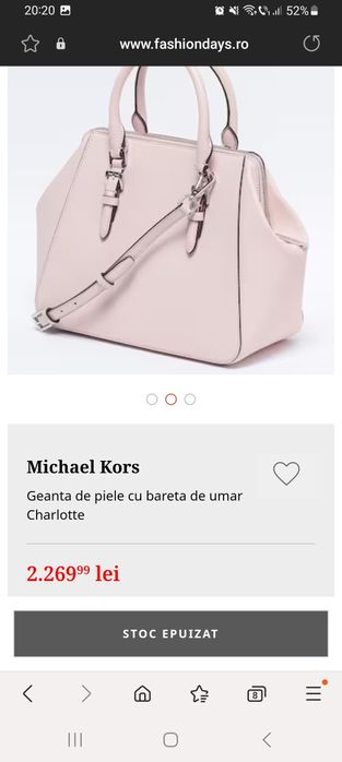 Vand geanta Michael Kors roz pal
