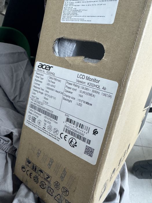 Монитор acer k202hql