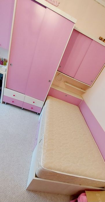 Pat de o persoana 2x1 cu Saltea Domus flex,somiera,cutie depozitare