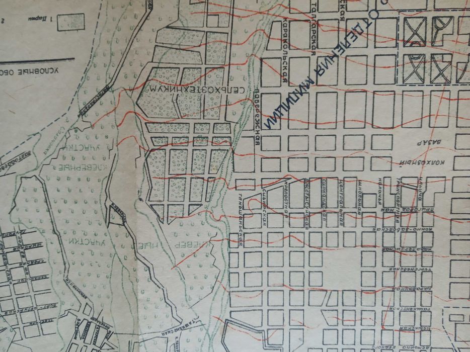 Карта Алма-Ата 1933 год