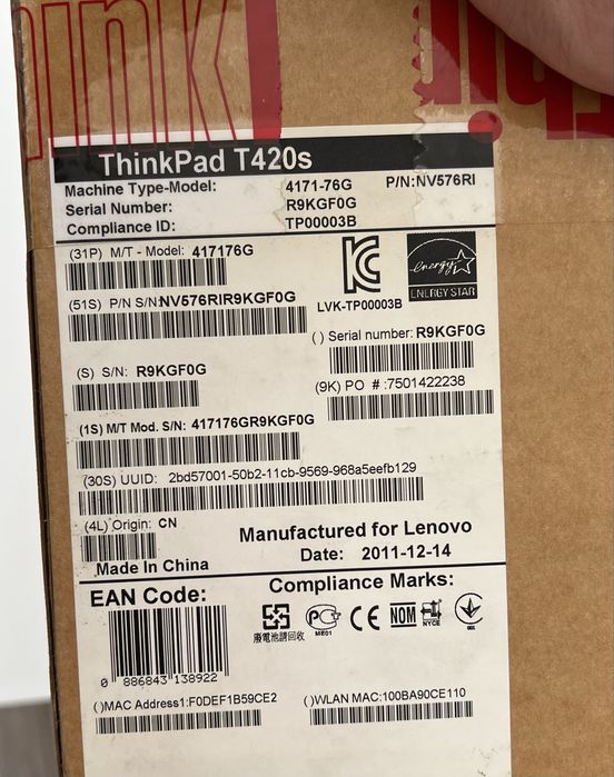 Lenovo ThinkPad T420s (funcțional, nefolosit, conditie impecabilă)