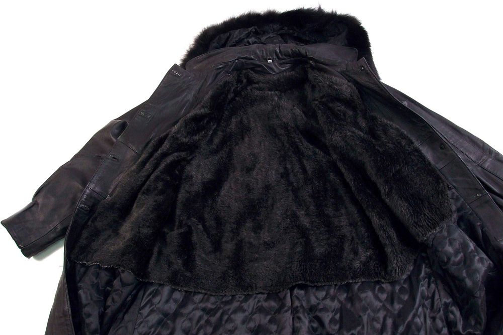 Haina lunga de dama + mesada, piele fina de ovina, mas. 48-50, NOUA