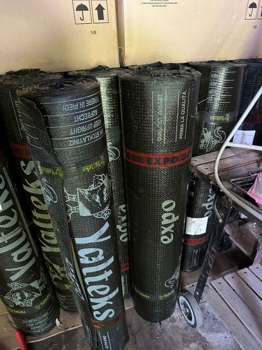 Битумна хидроизолация рулонна, ролка 10 кв. М, общо 10 ролки!