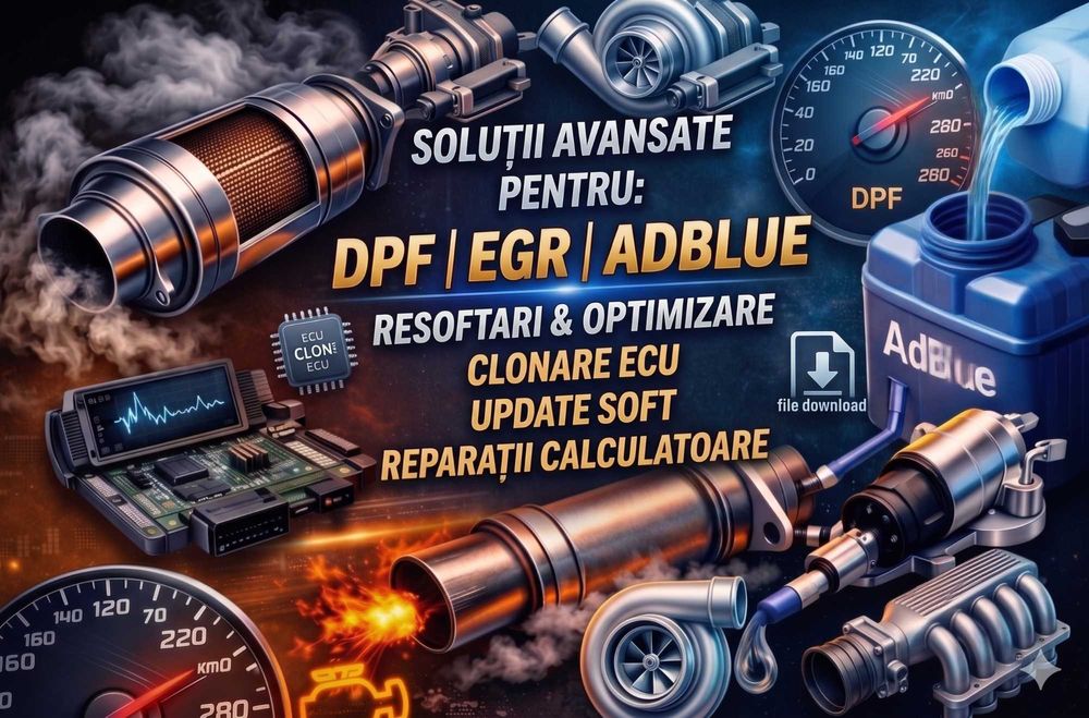 Resoftare Auto | ChipTuning | Rezolvare Erori DPF / EGR / AdBlue