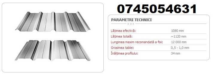 Tabla cutata pentru acoperis cu folie anticondens autoadeziva