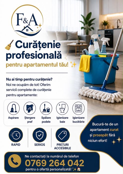 Servicii profesionale de curățenie la domiciliu