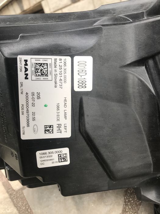 Фарове за камион MAN TGX TGS TG3