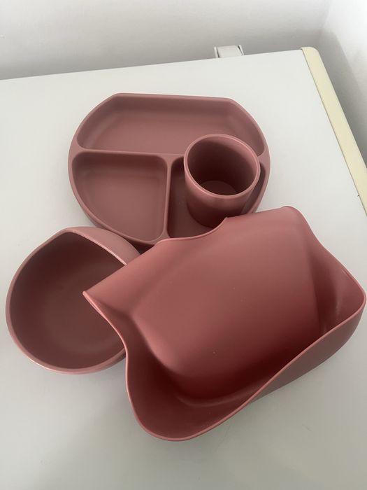 Детская силиконовая посуда- набор!