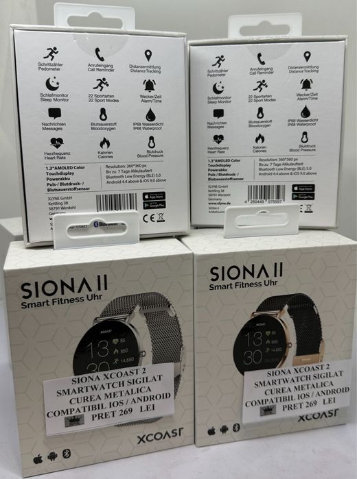 Amanet ROYAL Ceas Smartwatch / Fitness Tracker SIONA 2 XCoast /SIGILAT