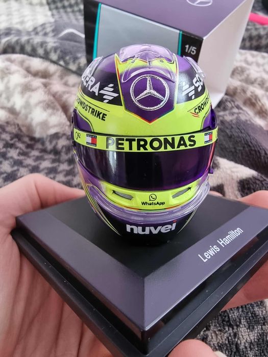 Lewis Hamilton helmet spark 1:5 2024 season helmet