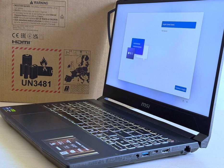 Бартер! 15м.Гаранция! MSI Katana 15 / 16-ядрен i7-14650HX 5.20GHz / RTX 5070 / 16GB DDR5 / 1TB SSD