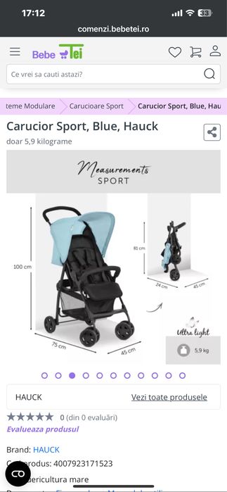 Carucior sport pliabil