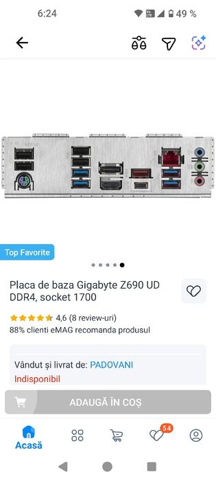 Placa baza gigabyte z690ud ddr4 socket 1700