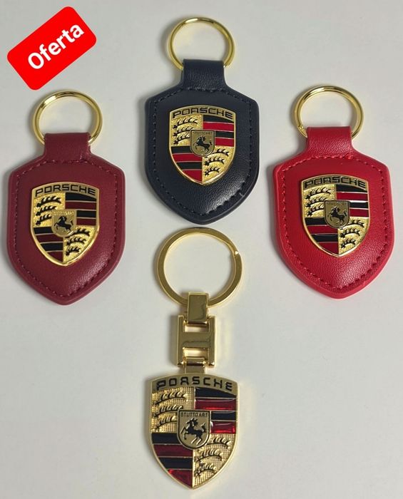Breloc-Porsche-Piele-Metal-Cayenne-Panamera-Macan-Cayman-Boxster