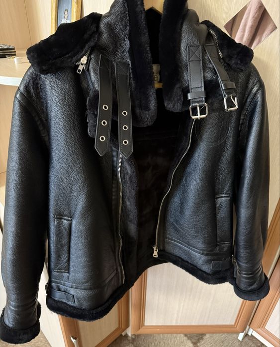 дублёнка-авиатор (косуха), размер 44