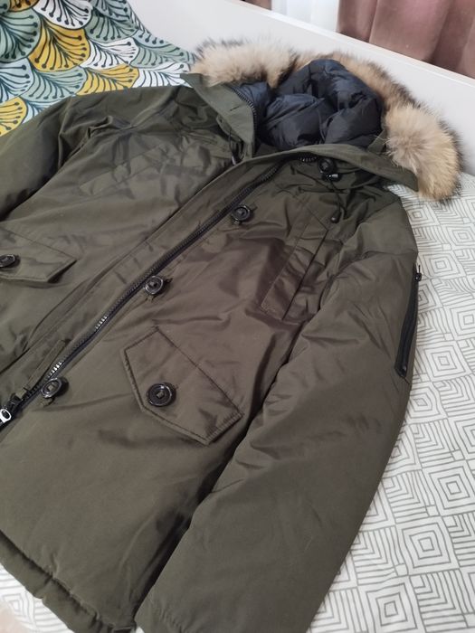 Дамско зимно яке в зелен цвят
