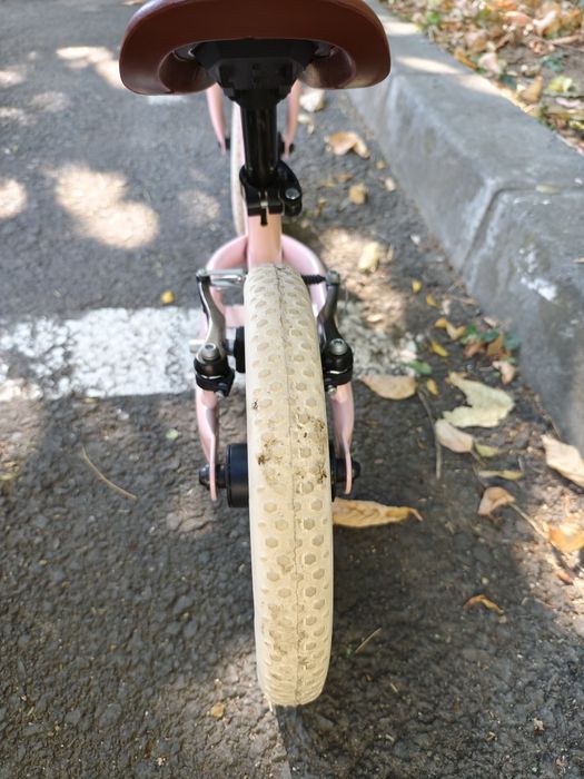 Bicicleta fara pedale Runride roz-bej