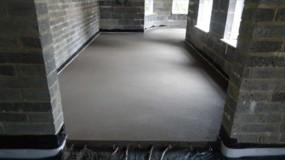 Полусухая стяжка, стяжка для  склада, для коттеджа, для многоэтажек.