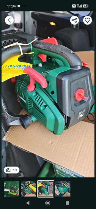 Drujba parkside de o mână pe benzina