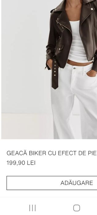 Geaca dama 50% redusă  Zara Woman aspect  piele naturala