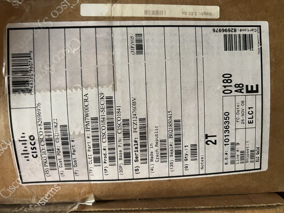 Маршрутизатор cosco 1841