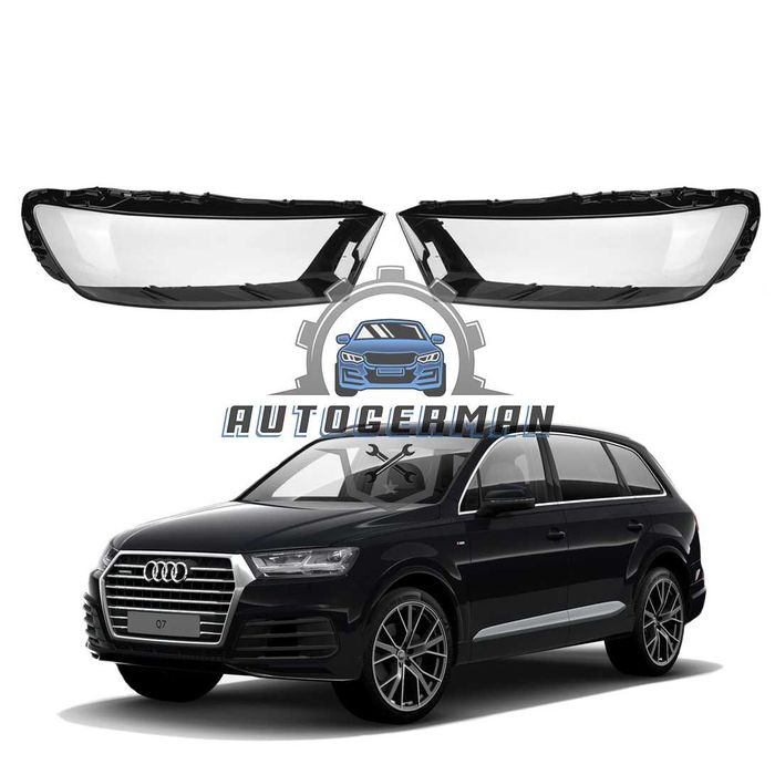 Audi Q7 2017 2018 2019 2020 капаци фарове стъкло предни фарове крушки xenon Ауди Кю7 защита фар ремонт фар тунинг аксесоар авточаст