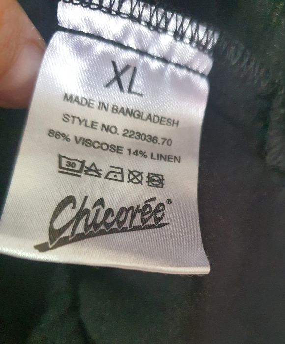 Cămașă damă neagră Chicoree vâscoză si IN oversized XL M L casual office minimalist