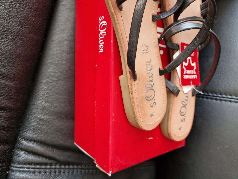 Дамски чехли S.Oliver естествена кожа 38