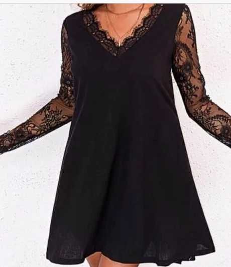 Rochie neagră tip tunică