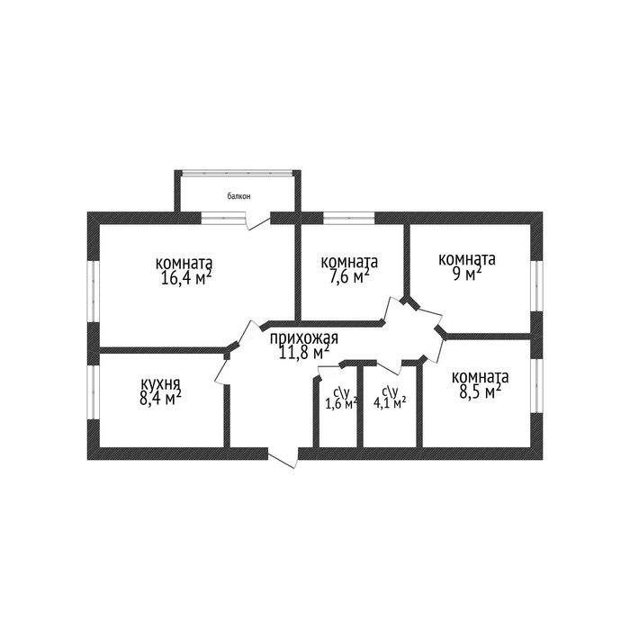 Продам 4 ком квартиру район ЖД больницы