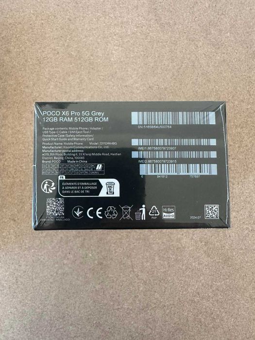 Промо: Телефон Xiaomi POCO X6 Pro 6.7" AMOLED/5G/12 GB/512 GB/Black