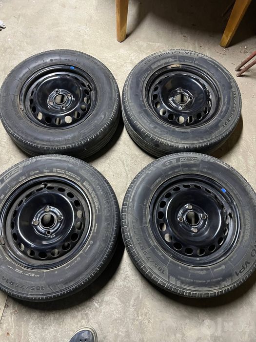 Комплект колёс.R14 185/75 (4 шт) +4 колпака в подарок!