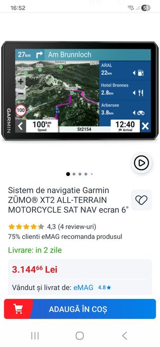 Sistem de navigatie Garmin ZŪMO® XT2 ALL-TERRAIN MOTORCYCLE SAT NAV 6"