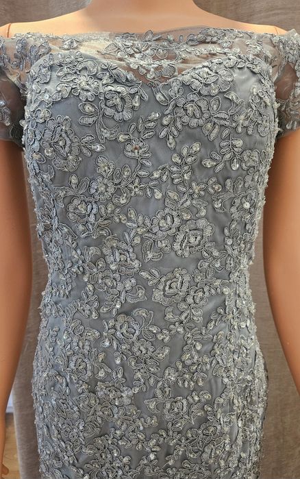 Rochie de mireasă inedită, gri,second hand premium