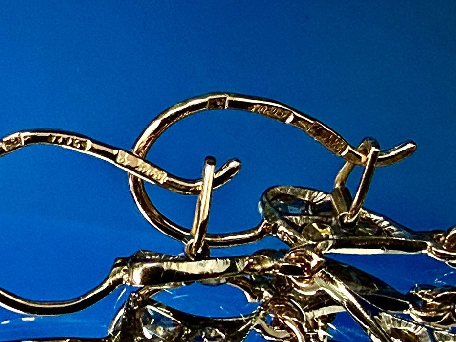 Серьги старинные с алмазами